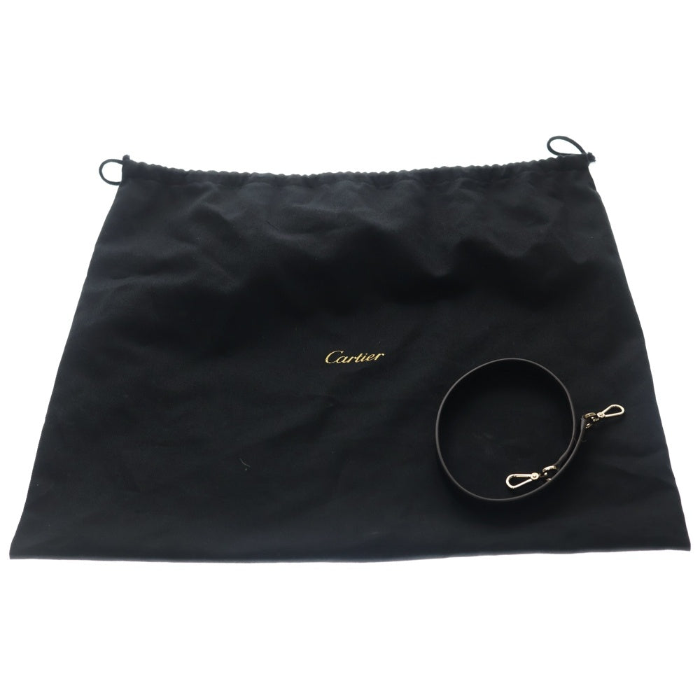 Cartier(カルティエ) イーストウェストバッグ C ドゥ カルティエ カーフスキン ショルダーバッグ ブラック