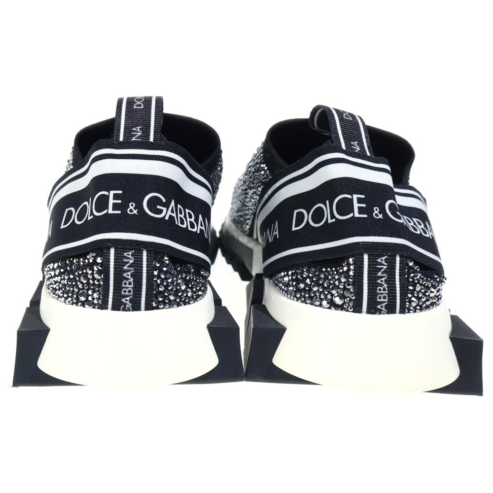 DOLCE & GABBANA ドルチェアンドガッバーナ SORRENTO Crystals ソレント クリスタルローカットスニーカー ブラック CS1724 AZ183 DOLCE & GABBANA(ドルチェアンドガッバーナ) SORRENTO Crystals