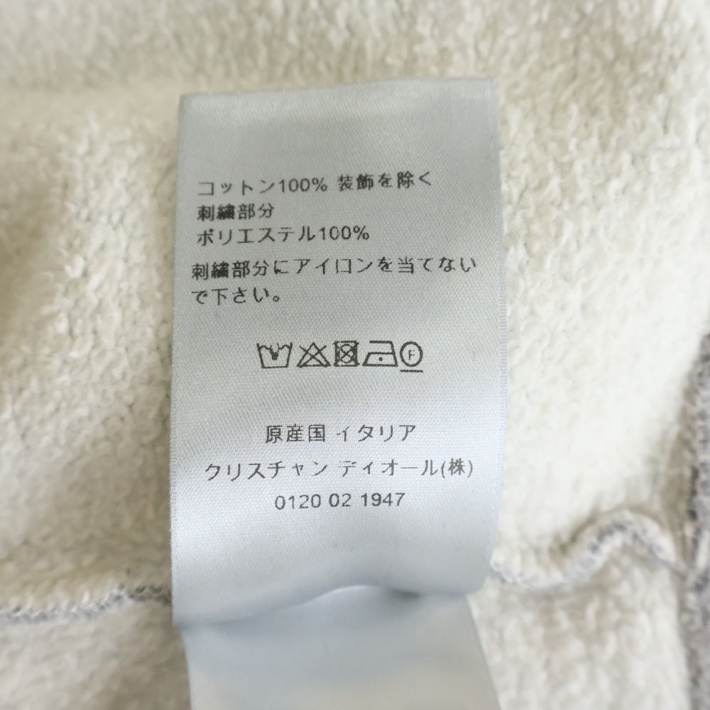DIOR(ディオール) 3SS COUTURE EMBROIDERED RELAX FIT HOODIE クチュール 刺繍ロゴ スウェットプルオーバーパーカー グレー 243J691A0531