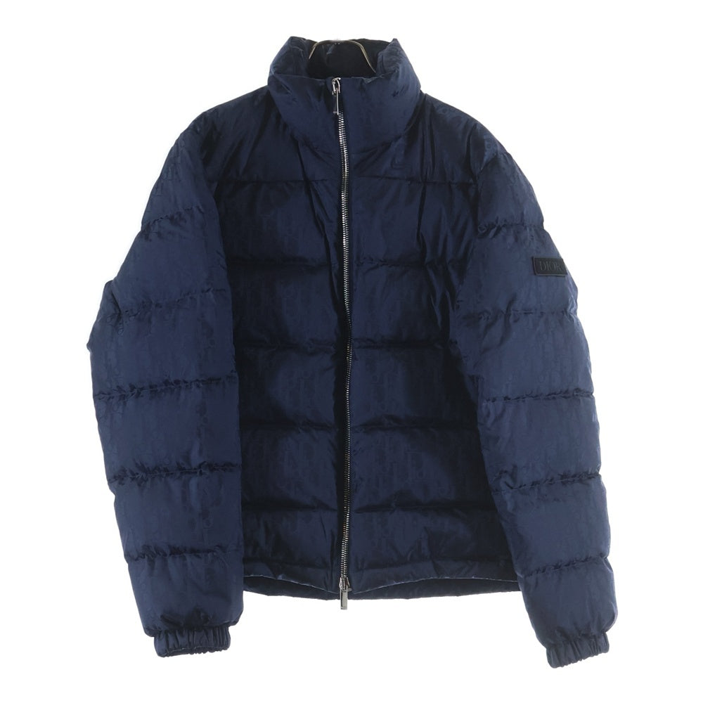 DIOR(ディオール) Dior Essentials 総柄 オブリーク ナイロン ダウンジャケット パファージャケット ネイビー 943C449A4462