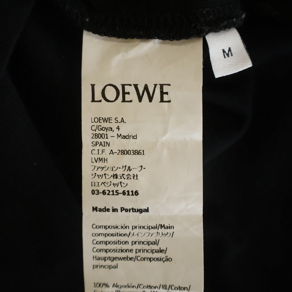 LOEWE(ロエベ) アナグラム刺繍ロゴ 半袖Tシャツ カットソー ブラック H526Y22X75
