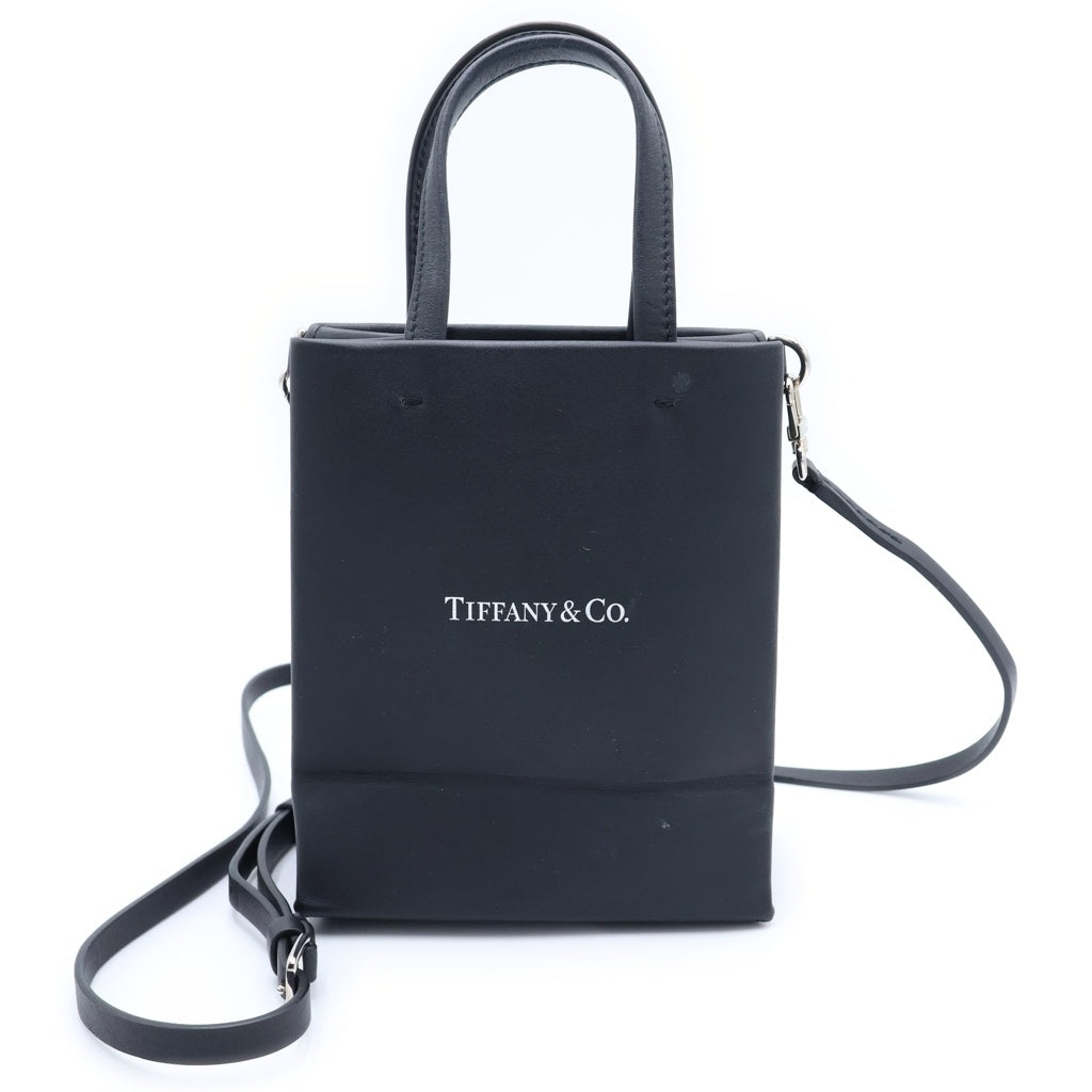 TIFFANY & Co.(ティファニー) ショッピングトートバッグ ミニ ショルダーバッグ ブラック レディース