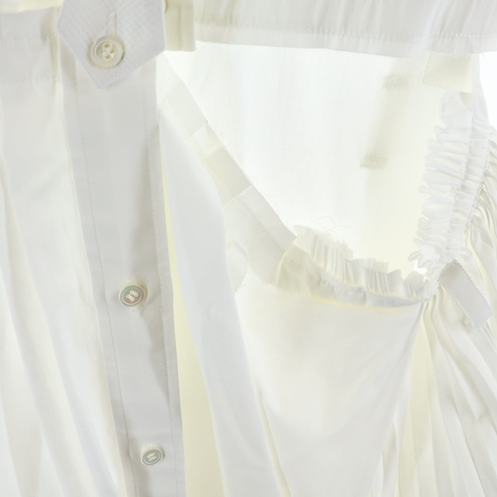 Sacai(サカイ) 20SS White Cutaway Shirt Dress カッタウェイシャツ ワンピース ホワイト レディース 20-04882
