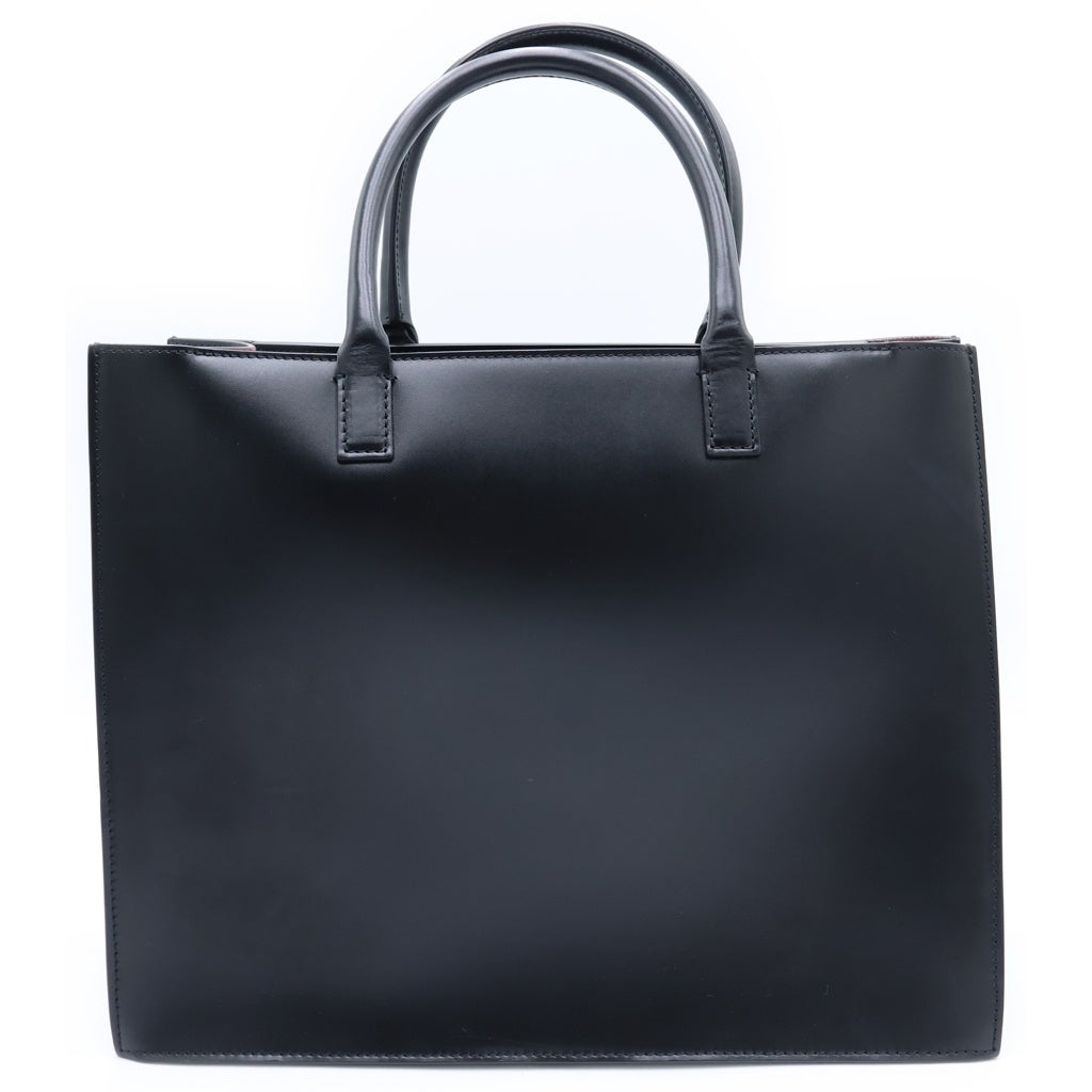 VALENTINO(ヴァレンティノ) Vロゴ WALK カーフスキン ショッピングバッグ ハンドバッグ ショルダー付き ブラック レディース