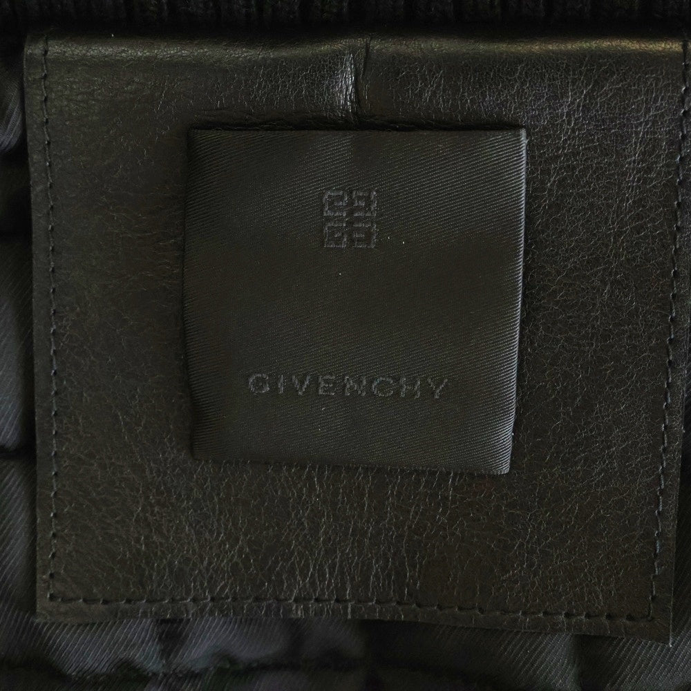 GIVENCHY(ジバンシィ) Leather Crop Biker Jacketレザー クロップ バイカー ジャケット レイヤード ショートブルゾン ブラック レディース BW00DY610U