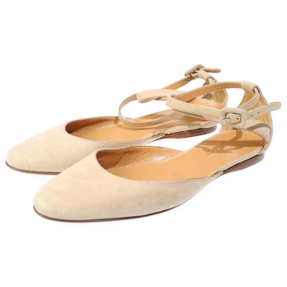 HERMES(エルメス) スウェードレザー パンプス シューズ ベージュ レディース 36 1/2