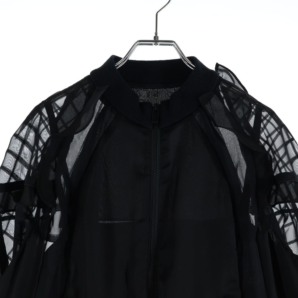Sacai(サカイ) レース サテン オーバーオール オールインワン レディース ワンピース ブラック 19-04610