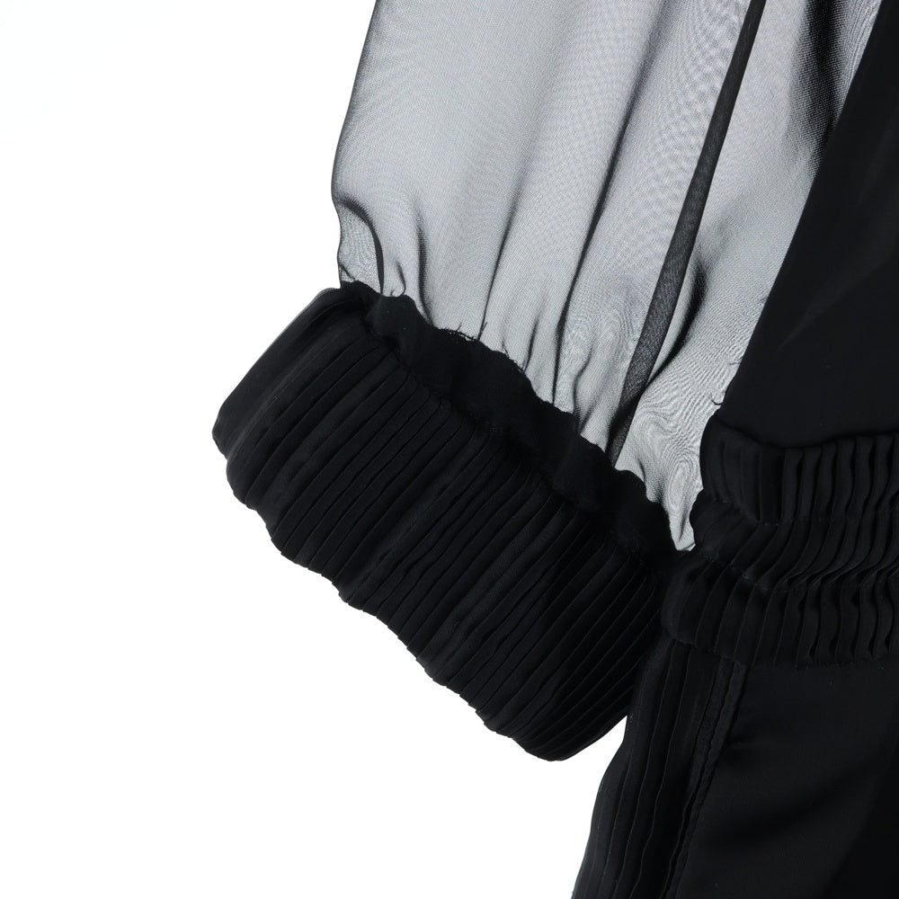 Sacai(サカイ) レース サテン オーバーオール オールインワン レディース ワンピース ブラック 19-04610