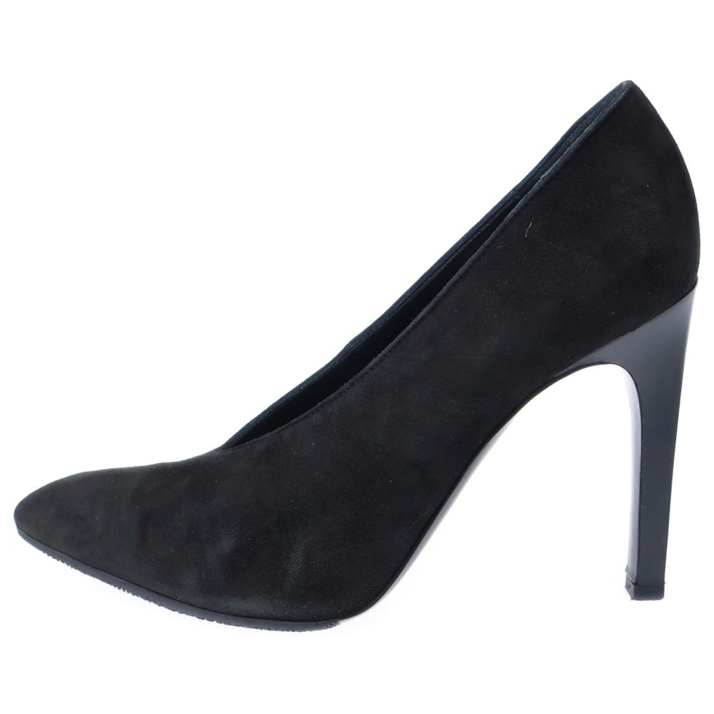 HERMES(エルメス) スウェードレザー ヒール パンプス シューズ ブラック レディース 36 1/2