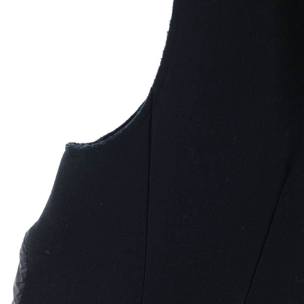 Sacai(サカイ) WOOL MELTON SLEEVELESS PADDED COAT 22-06273 ノースリーブ ウール パディッド切替 ロングコート ブラック レディース
