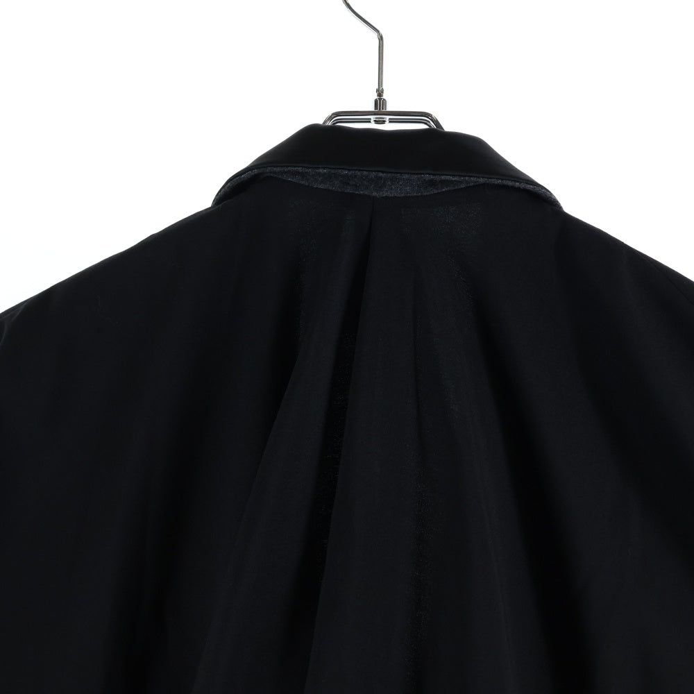 Sacai(サカイ) ポリエステル ウール 切り替 ノースリーブ テーラードジャケット ベスト ジレ ブラック レディース 21-05521