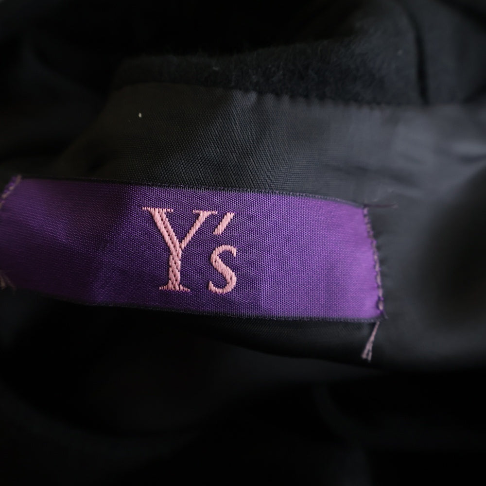 Y's(ワイズ) ウール ノースリーブ フード付きコート ワンピース ブラック レディース YP-D09-124