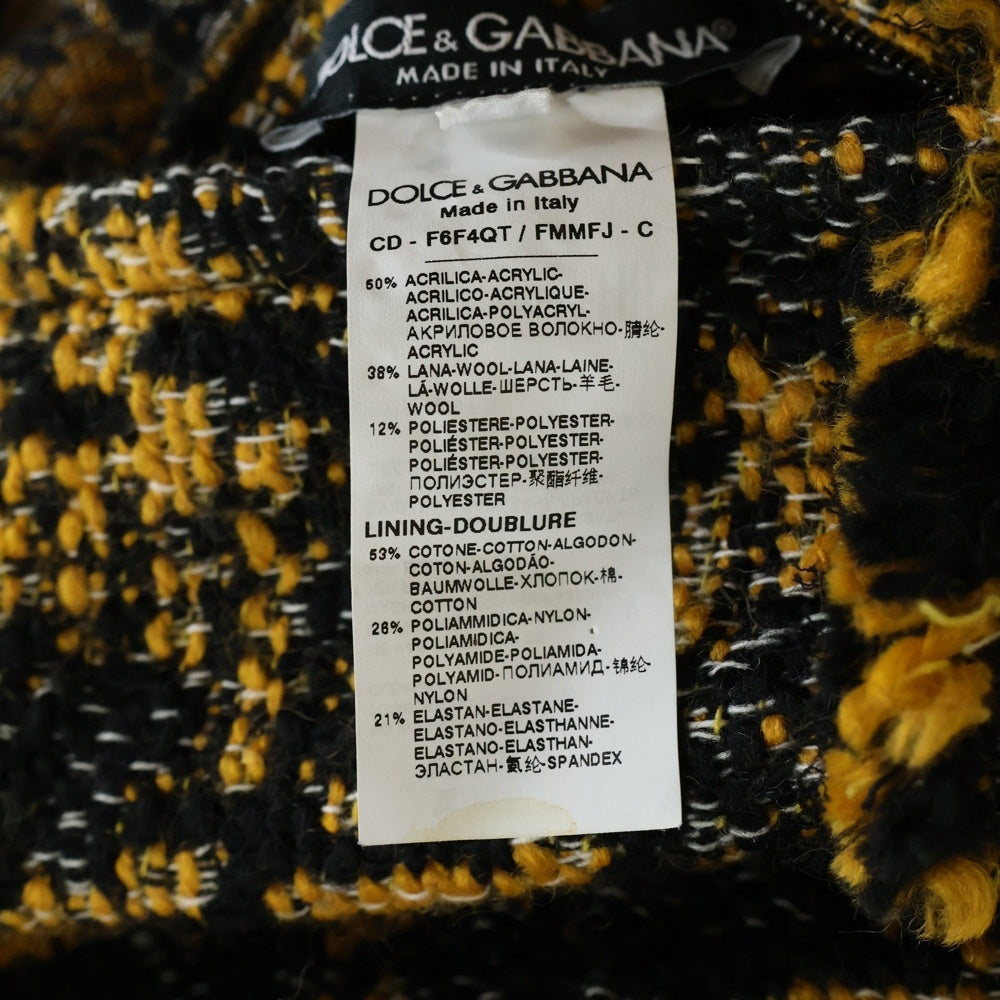 DOLCE & GABBANA(ドルチェアンドガッバーナ) ジャガード ニット ワンピース レディース ブラウン/ブラック