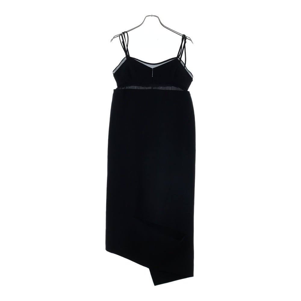 Sacai(サカイ) 22AW Wool MELTON Sheath Dress ウール メルトン シース ドレス ワンピース ブラック レディース 22-06260