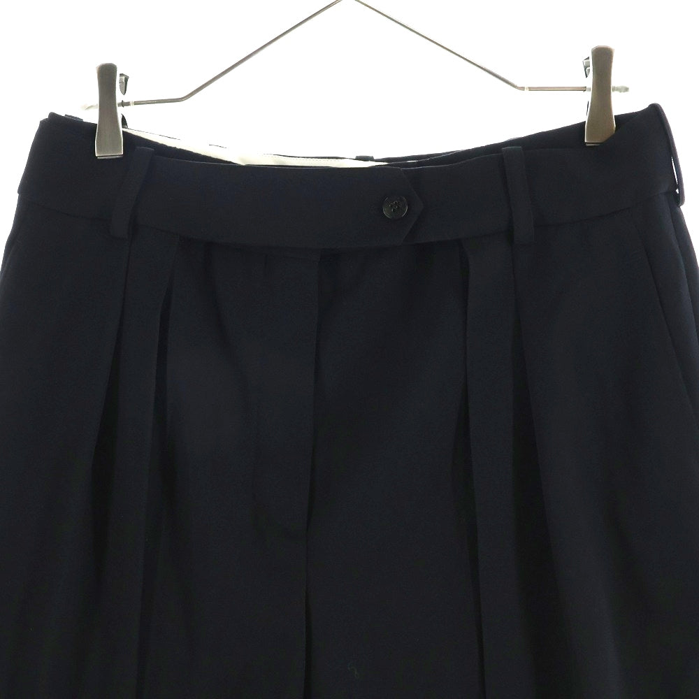 HERMES(エルメス) ウール プリーツ サルエル パンツ ショーツ ブラック レディース