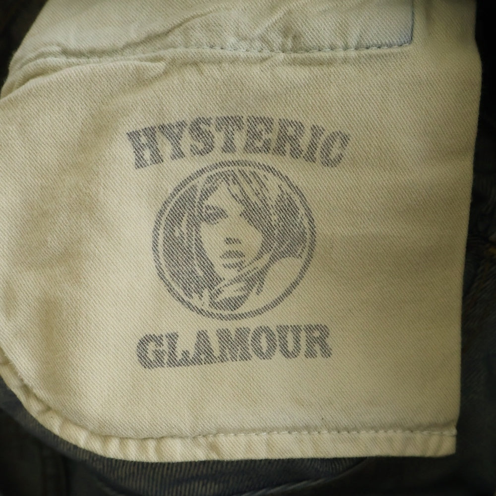HYSTERIC GLAMOUR(ヒステリックグラマー) ペンキ ダメージ加工 スタッズデニムパンツ ジーンズ インディゴ