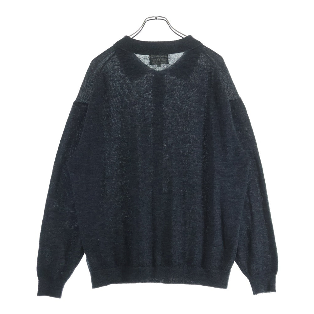 STILL BY HAND(スティルバイハンド) 25AW Kid Mohair 12G Knit Cardigan モヘア ニット ポロ カーディガン グレー KN01254