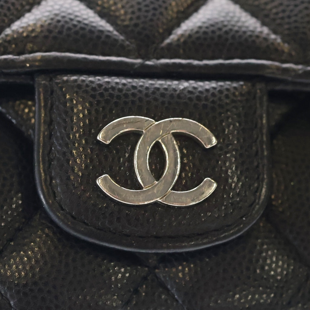 CHANEL(シャネル) キャビアスキン マトラッセ レザー チェーンショルダー アイウェアケース ブラック AP2044 31番台 レディース