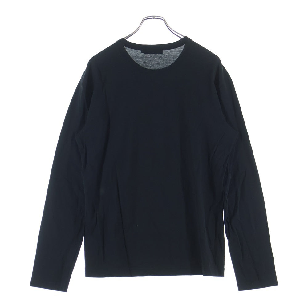DOLCE & GABBANA(ドルチェアンドガッバーナ) ロゴ刺繡 クルーネック ロングスリーブ長袖Tシャツカットソー ブラック G8KF6Z