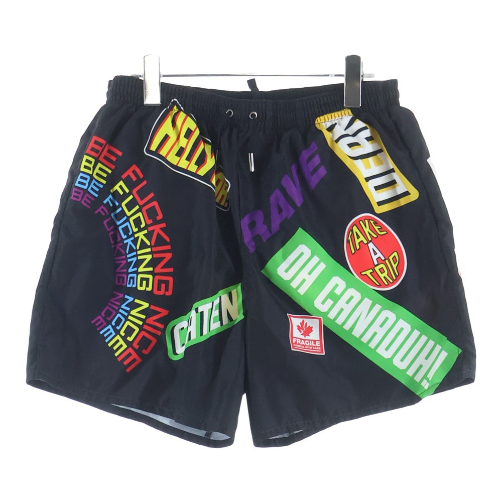 DSQUARED2(ディースクエアード) マルチプリント ショーツ ハーフパンツ ブラック