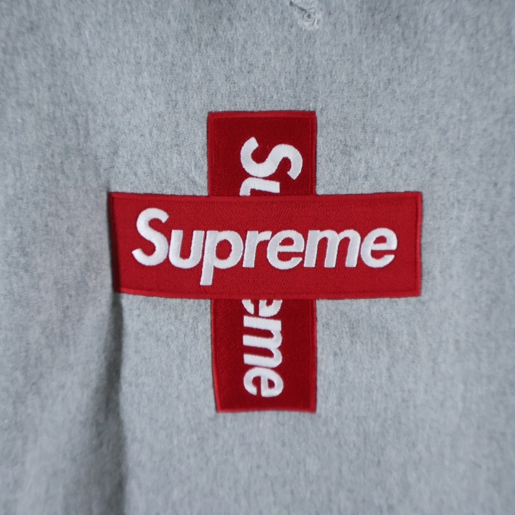 SUPREME(シュプリーム) 20AW Cross Box Logo Hooded Sweatshirt クロス ボックスロゴ フーデッド スウェットシャツ プルオーバーパーカー グレー