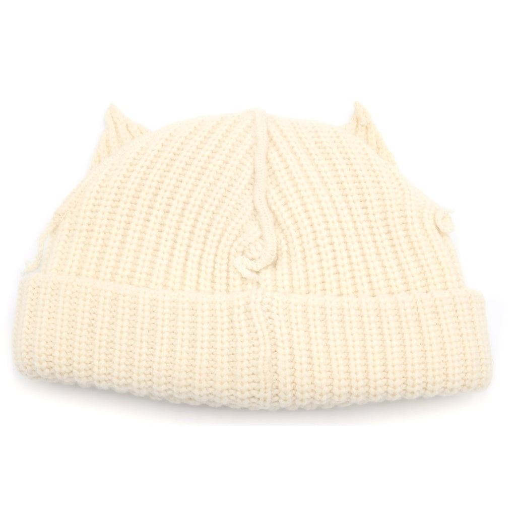 CHARLES JEFFREY LOVERBOY(チャールズジェフリーラバーボーイ) CHUNKY EARS BEANIE チャンキー イアーズ ニット ビーニー 帽子 ホワイト