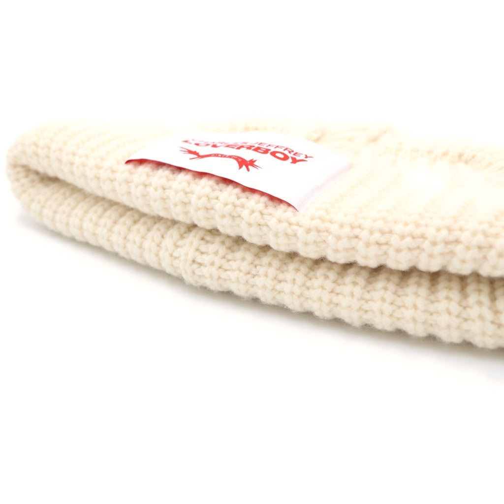 CHARLES JEFFREY LOVERBOY(チャールズジェフリーラバーボーイ) CHUNKY EARS BEANIE チャンキー イアーズ ニット ビーニー 帽子 ホワイト
