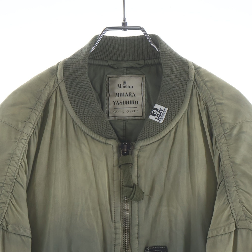 MAISON MIHARAYASUHIRO(メゾンミハラヤスヒロ) Aged Flight Jacket ジップアップ オーバーサイズ フライトジャケット カーキ J13BL151