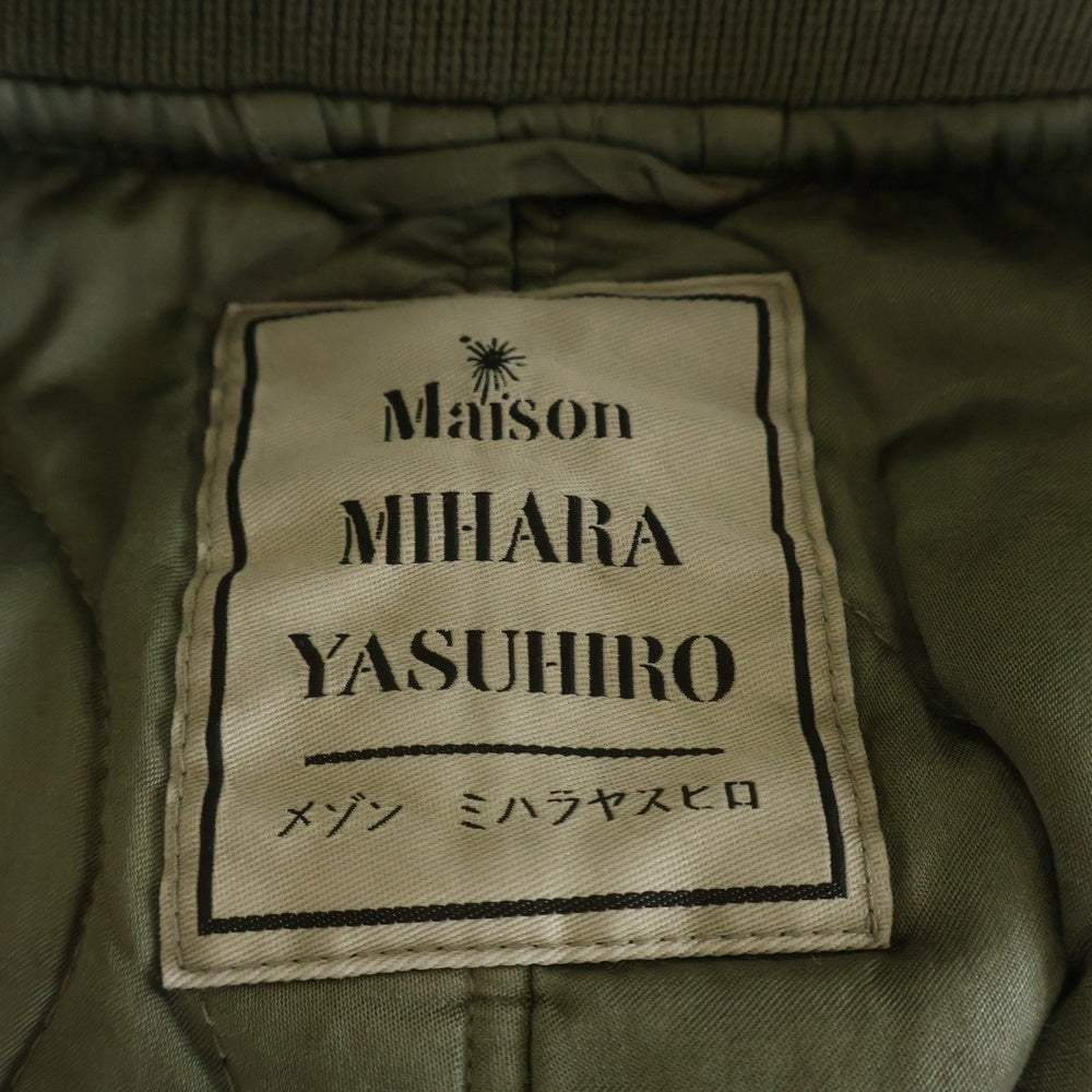 MAISON MIHARAYASUHIRO(メゾンミハラヤスヒロ) Aged Flight Jacket ジップアップ オーバーサイズ フライトジャケット カーキ J13BL151