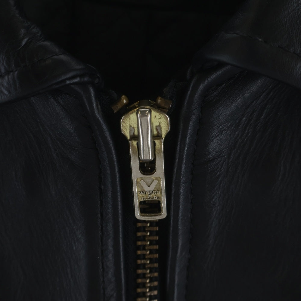 VANSON(バンソン) ENF エンフィールド レザー シングルライダースジャケット ブラック