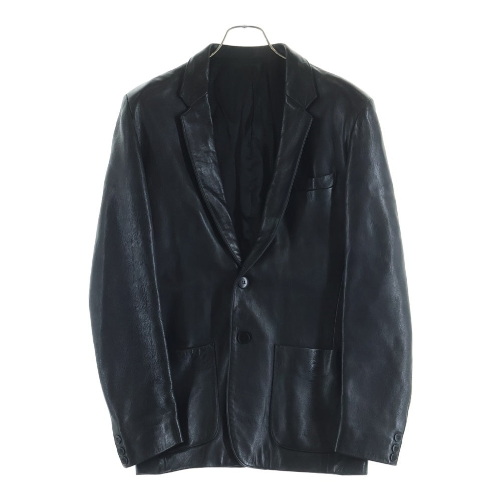 agnes b. homme(アニエスベーオム) 90S VINTAGE ヴィンテージ 2B レザー テーラードジャケット ブラック