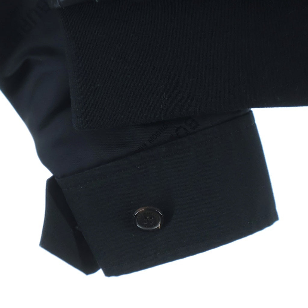 BURBERRY(バーバリー) 19SS Riccardo Tisci リカルドティッシ期 ジャケット コットン キュプラ 異素材切替 ジップアップ ジャケット ブルゾン ブラック 4558223