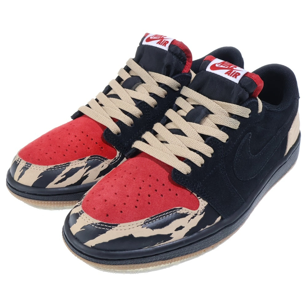 NIKE(ナイキ) ×Sole Fly AIR JORDAN 1 LOW BLACK AND SPORT RED DN3400-001 ソールフライ エアジョーダン1 ローカットスニーカー ブラック/レッド US9/27cm