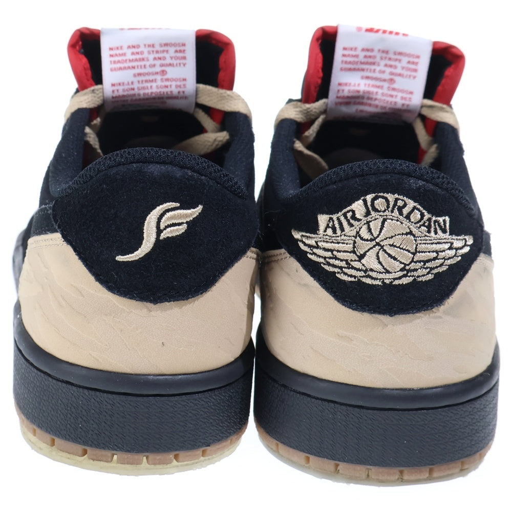 NIKE(ナイキ) ×Sole Fly AIR JORDAN 1 LOW BLACK AND SPORT RED DN3400-001 ソールフライ エアジョーダン1 ローカットスニーカー ブラック/レッド US9/27cm