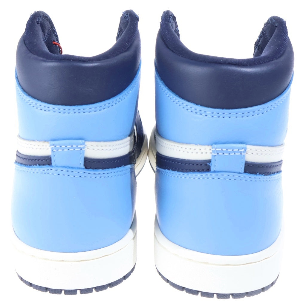 NIKE(ナイキ) AIR JORDAN1 RETRO HIGH OG OBSIDIAN UNIVERSITY BLUE 555088-140 エアジョーダン1 レトロ オブシディアン ハイカットスニーカー ホワイト/ブルー US8.5/26.5cm