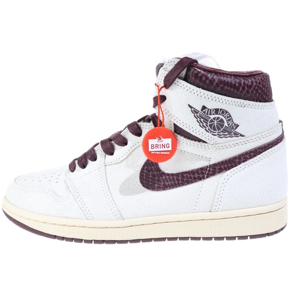 NIKE(ナイキ) ×A MA MANIERE AIR JORDAN 1 RETRO HIGH OG SP SAIL AND BURGUNDY DO7097-100 アママニエール エアジョーダン1 レトロ ハイカットスニーカー US9/27cm