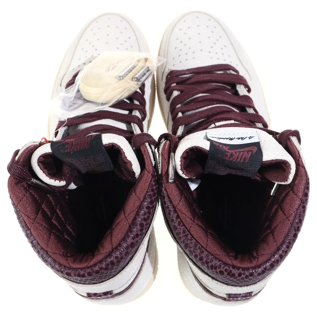 NIKE(ナイキ) ×A MA MANIERE AIR JORDAN 1 RETRO HIGH OG SP SAIL AND BURGUNDY DO7097-100 アママニエール エアジョーダン1 レトロ ハイカットスニーカー US9/27cm