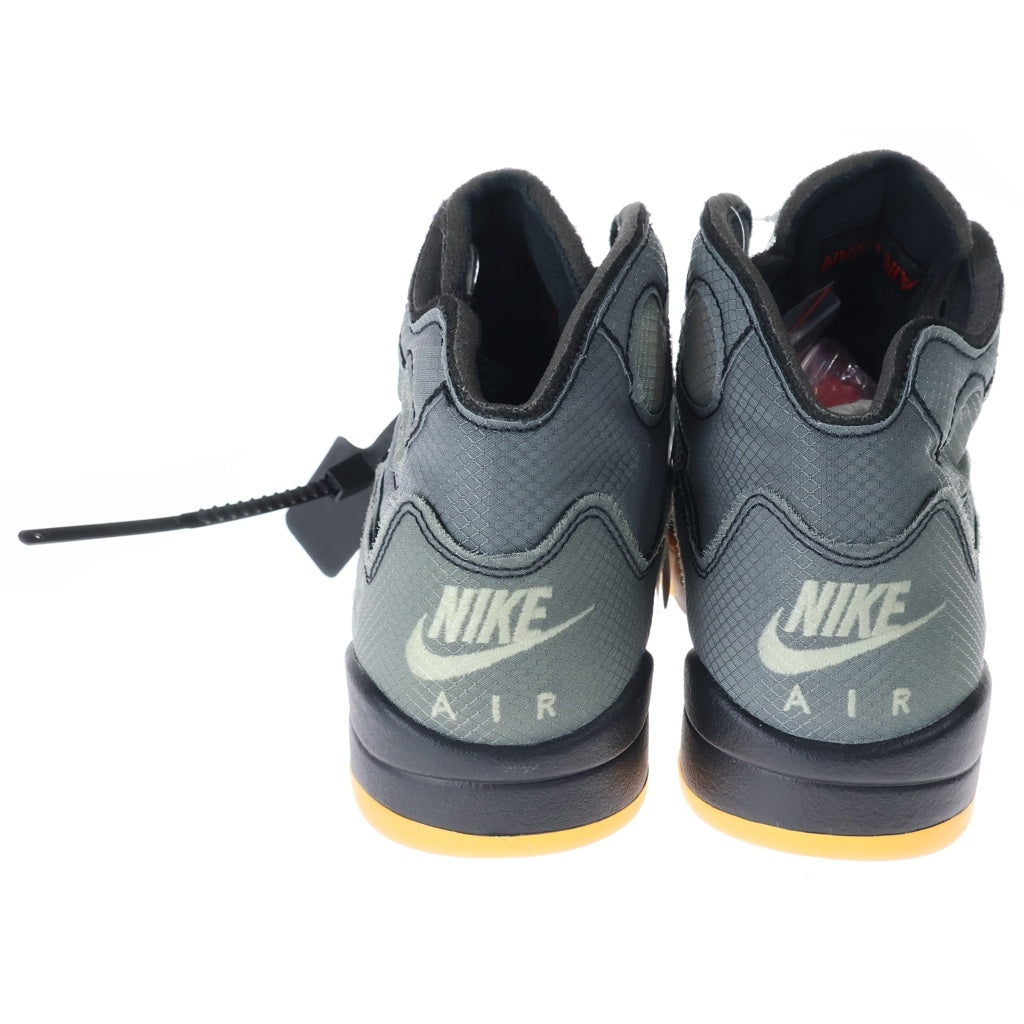 NIKE(ナイキ) ×OFF-WHITE AIR JORDAN 5 RETRO SP CT8480-001 オフホワイト エアジョーダン5 レトロ ハイカットスニーカー ブラック US8.5/26.5cm