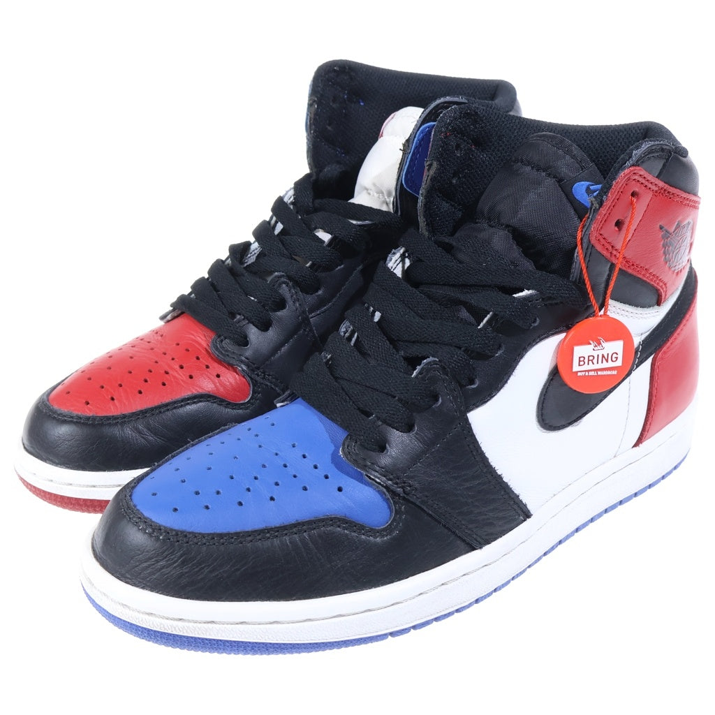 NIKE(ナイキ) AIR JORDAN 1 RETRO HIGH OG TOP 3 555088‐026 エアジョーダン1 トップ ハイカットスニーカー ブラック/レッド/ブルー US8.5/26.5cm