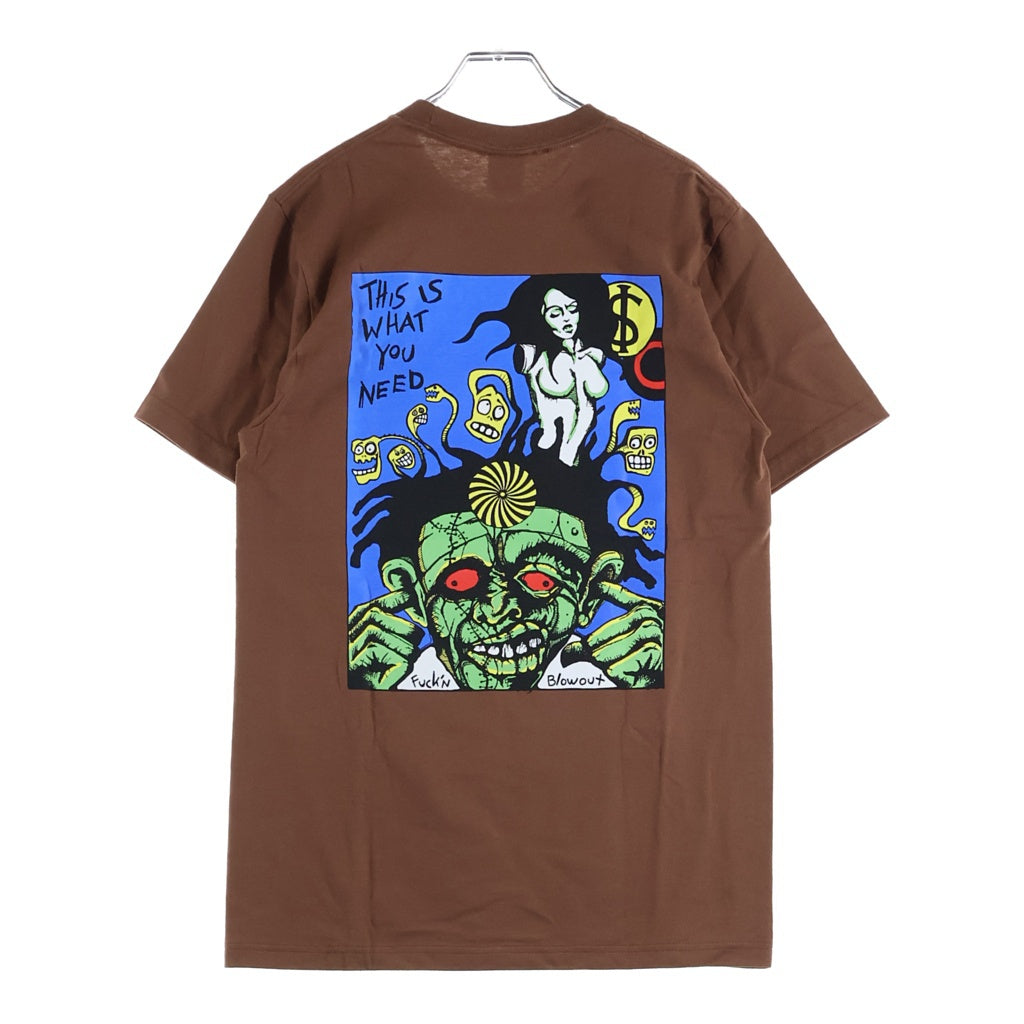 SUPREME(シュプリーム) 25AW Fuckin Blowout Tee ファッキン ブローアウト プリント クルーネック 半袖Tシャツ カットソー ブラウン