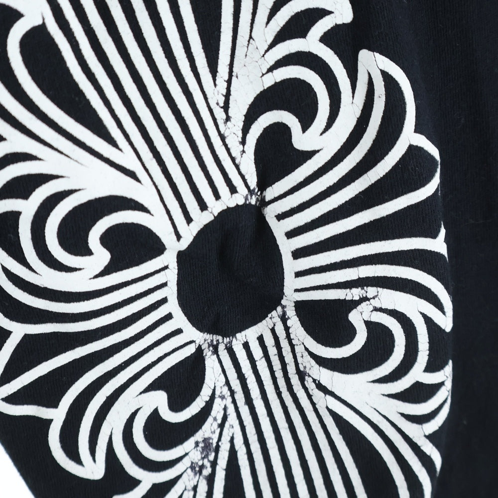 CHROME HEARTS(クロムハーツ) NECK LOGO L/S TEE ネックロゴプリント長袖Tシャツ ブラック/ホワイト