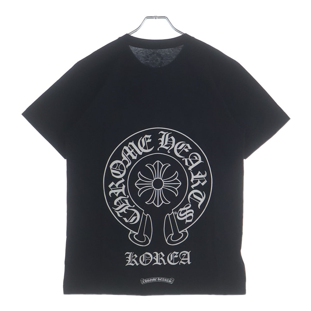 CHROME HEARTS(クロムハーツ) KOREA CH T-SHIRT 韓国限定 ホースシュー 両面プリント 半袖Tシャツ カットソー ブラック