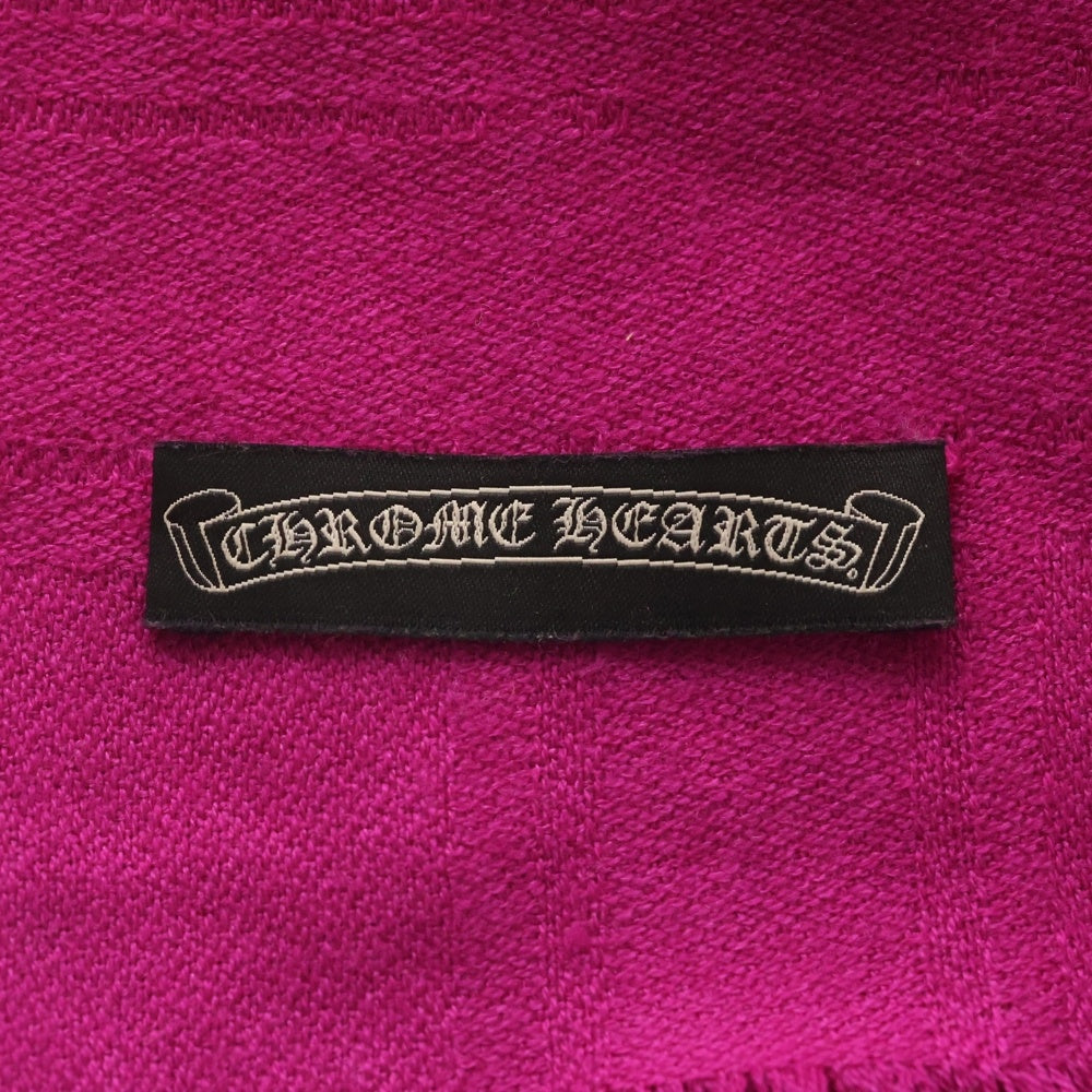 CHROME HEARTS(クロムハーツ) CHプラス 総柄 大判ストール ピンク レディース