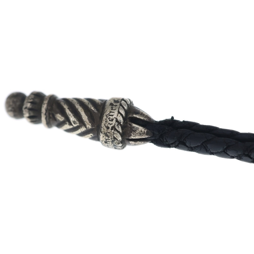 CHROME HEARTS(クロムハーツ) PHNSTRP フォンストラップ ラージスクロール ブラック/シルバー