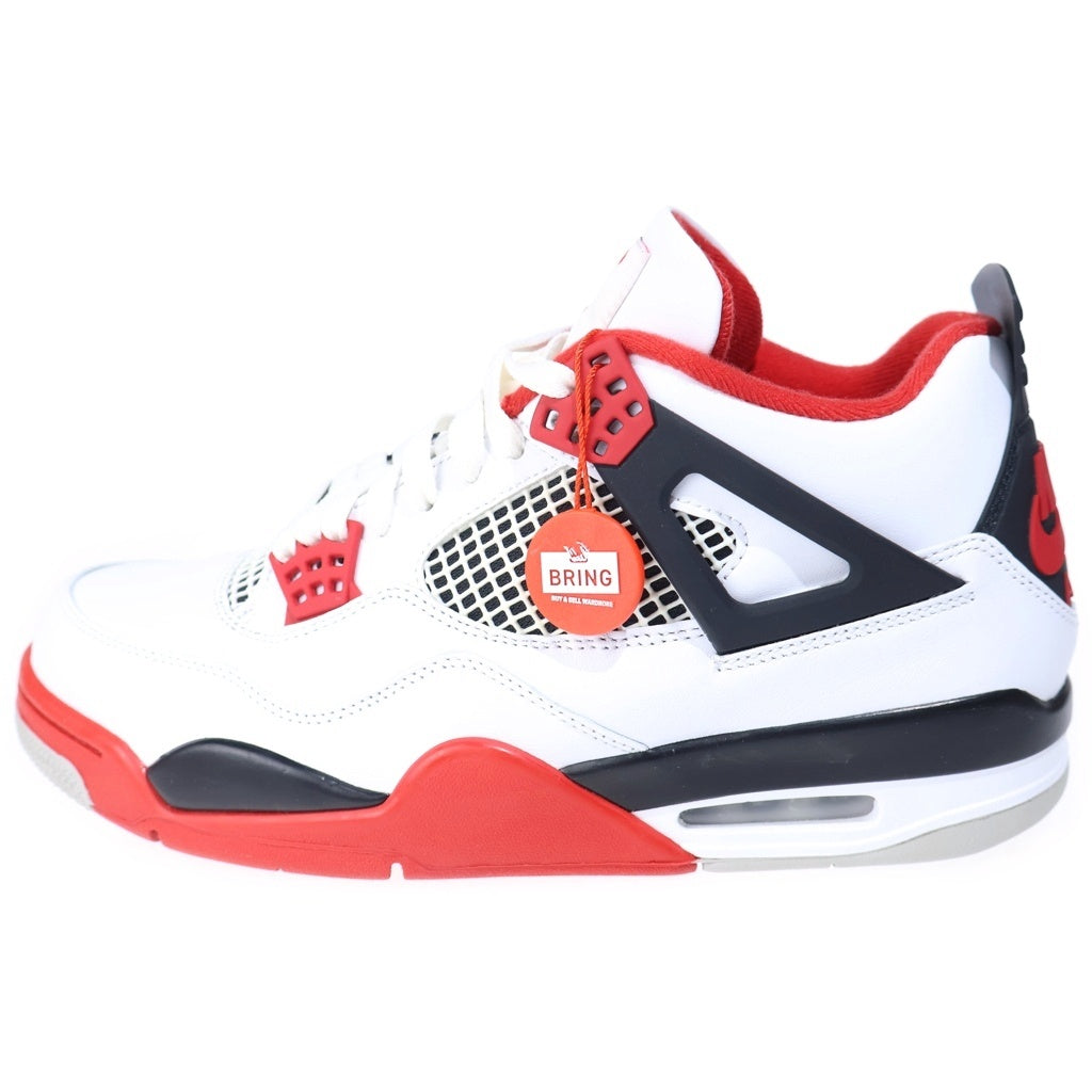 NIKE(ナイキ) AIR JORDAN 4 RETRO OG FIRE RED 2020 エアジョーダン4 レトロ ファイヤーレッド ハイカットスニーカー ホワイト/レッド US10.5/28.5cm DC7770-160