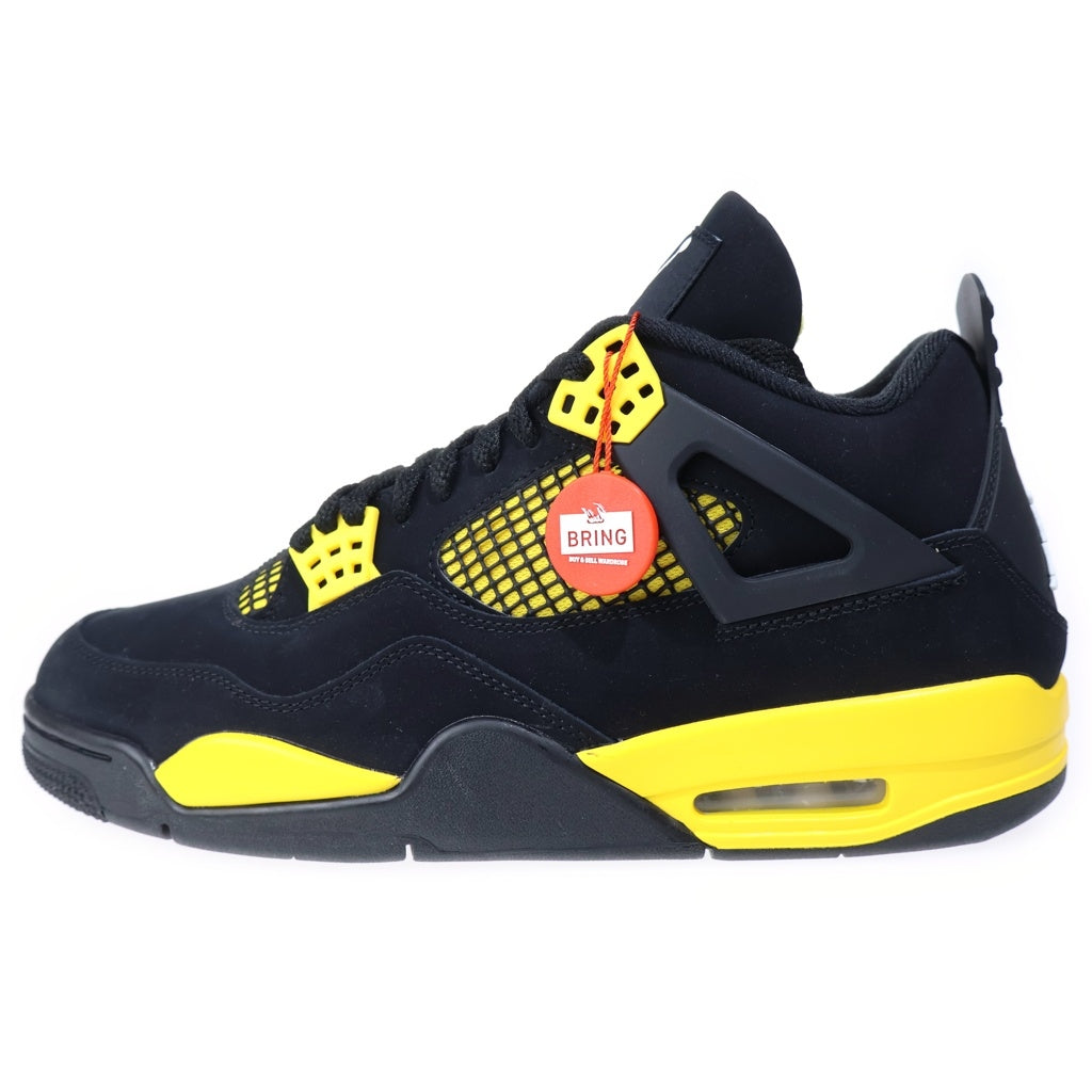 NIKE(ナイキ) AIR JORDAN 4 RETRO THUNDER エアジョーダン 4 レトロ サンダー ハイカットスニーカー ブラック/イエロー US11/29cm DH6927-017