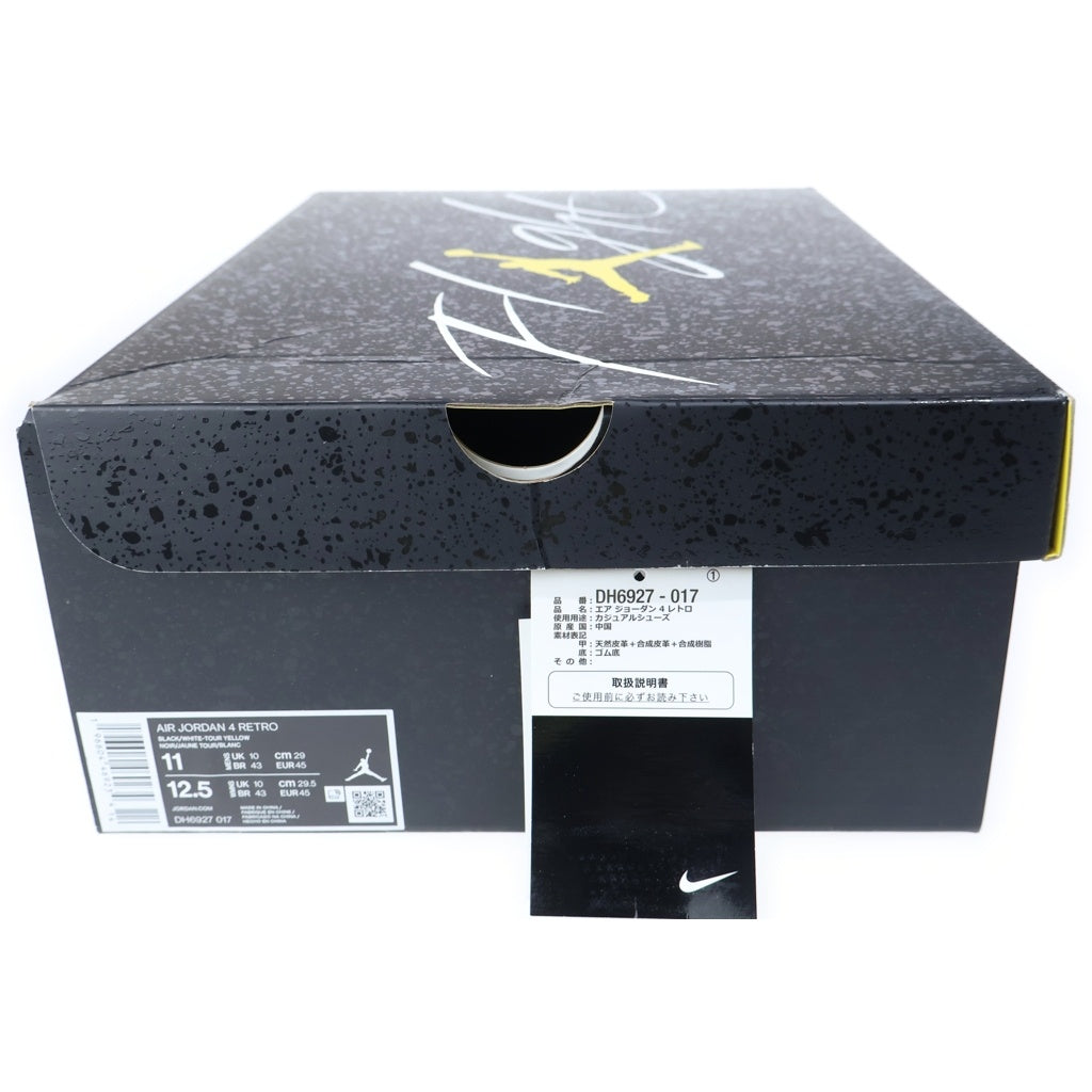 NIKE(ナイキ) AIR JORDAN 4 RETRO THUNDER エアジョーダン 4 レトロ サンダー ハイカットスニーカー ブラック/イエロー US11/29cm DH6927-017