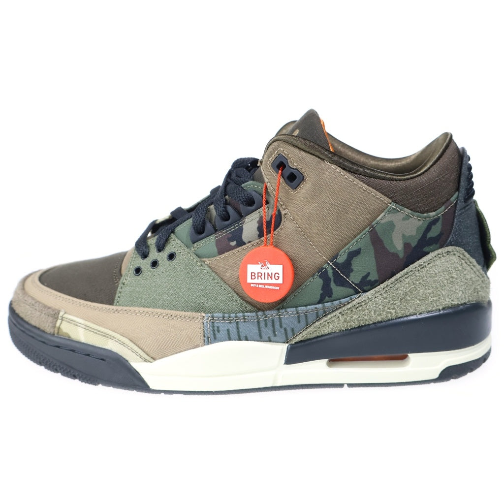 NIKE(ナイキ) AIR JORDAN 3 Retro Patchwork エアジョーダン3 レトロ パッチワーク カーキ スニーカー シューズ US10.5/28.5cm