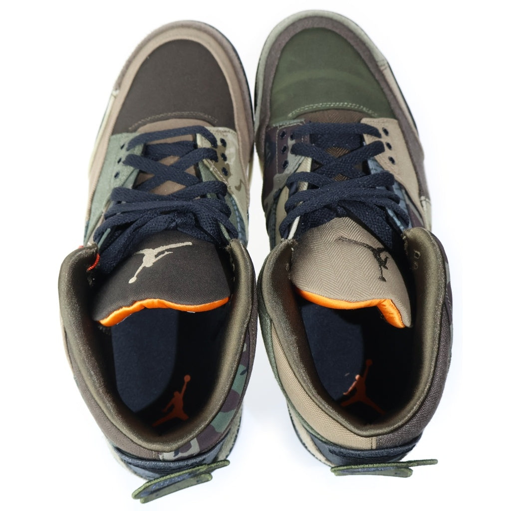 NIKE(ナイキ) AIR JORDAN 3 Retro Patchwork エアジョーダン3 レトロ パッチワーク カーキ スニーカー シューズ US10.5/28.5cm