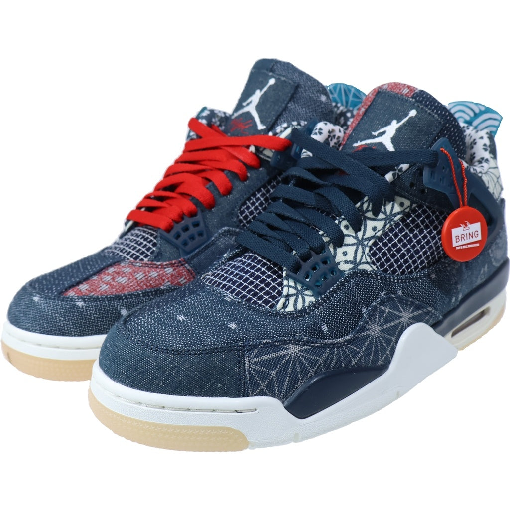 NIKE(ナイキ) AIR JORDAN 4 RETRO SE SASHIKO Deep Ocean CW0898-400 エアジョーダン4 レトロ 刺し子 ディープオーシャン US10.5/28.5cm インディゴ